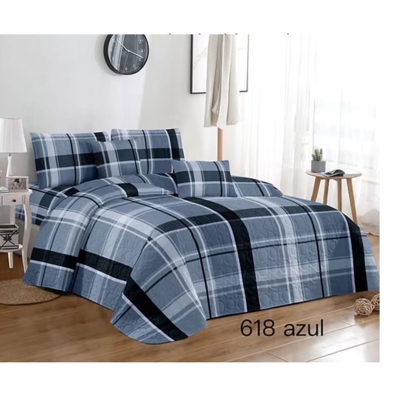 GENERICO - Quilt de Verano King Azul KFL618