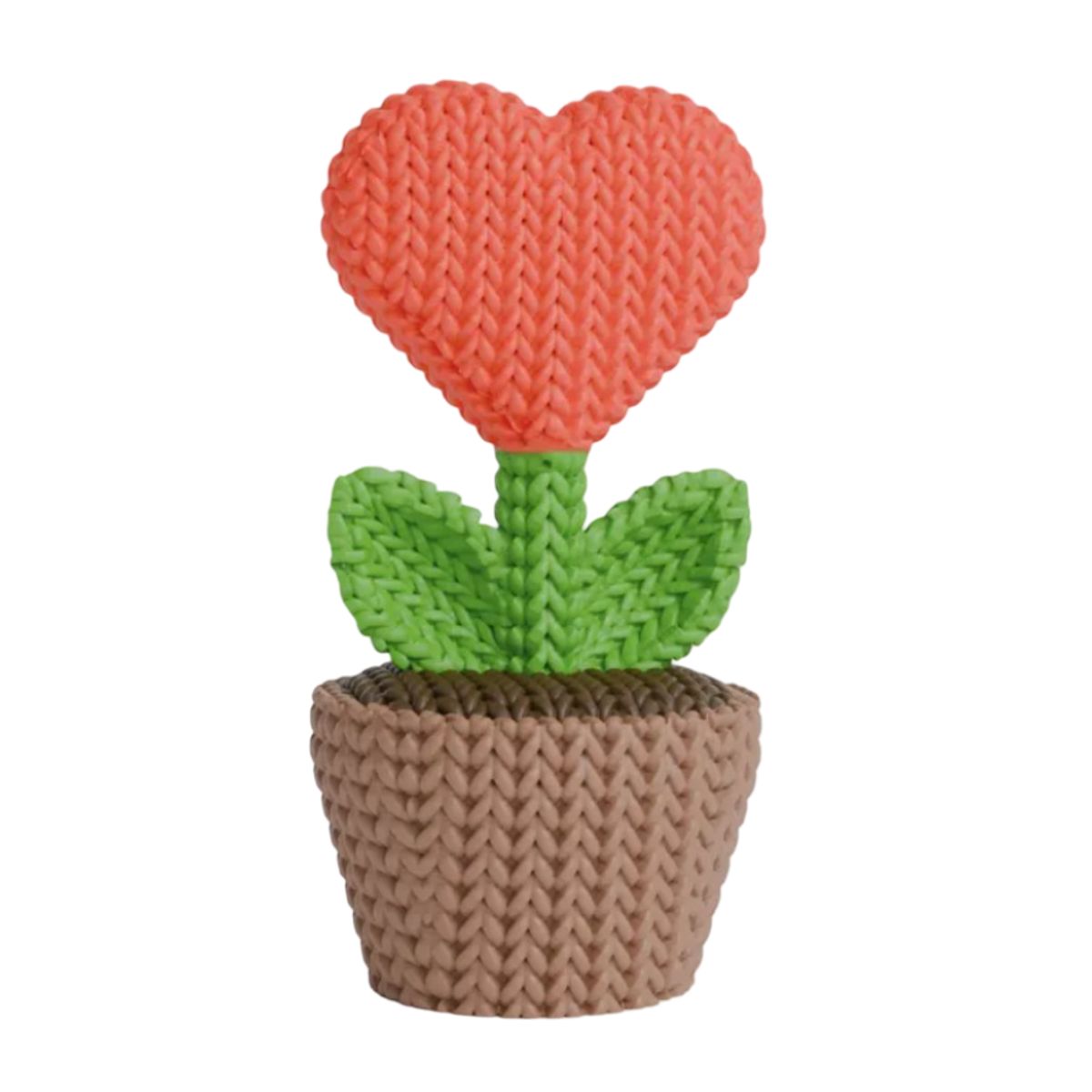 GENERICO - Mini Figura - Planta corazón Estilo Tejido