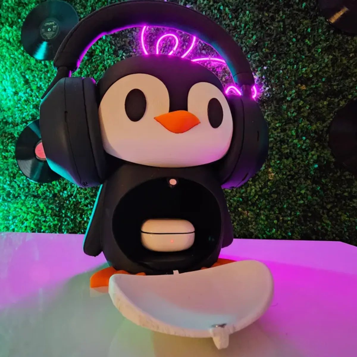 GENERICO - Soporte para audífonos - Diseño Pingüino