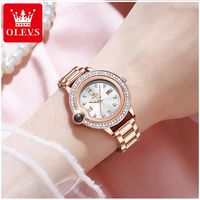 Reloj de Mujer de Lujo con Cristales Movimiento Cuarzo y Calendario