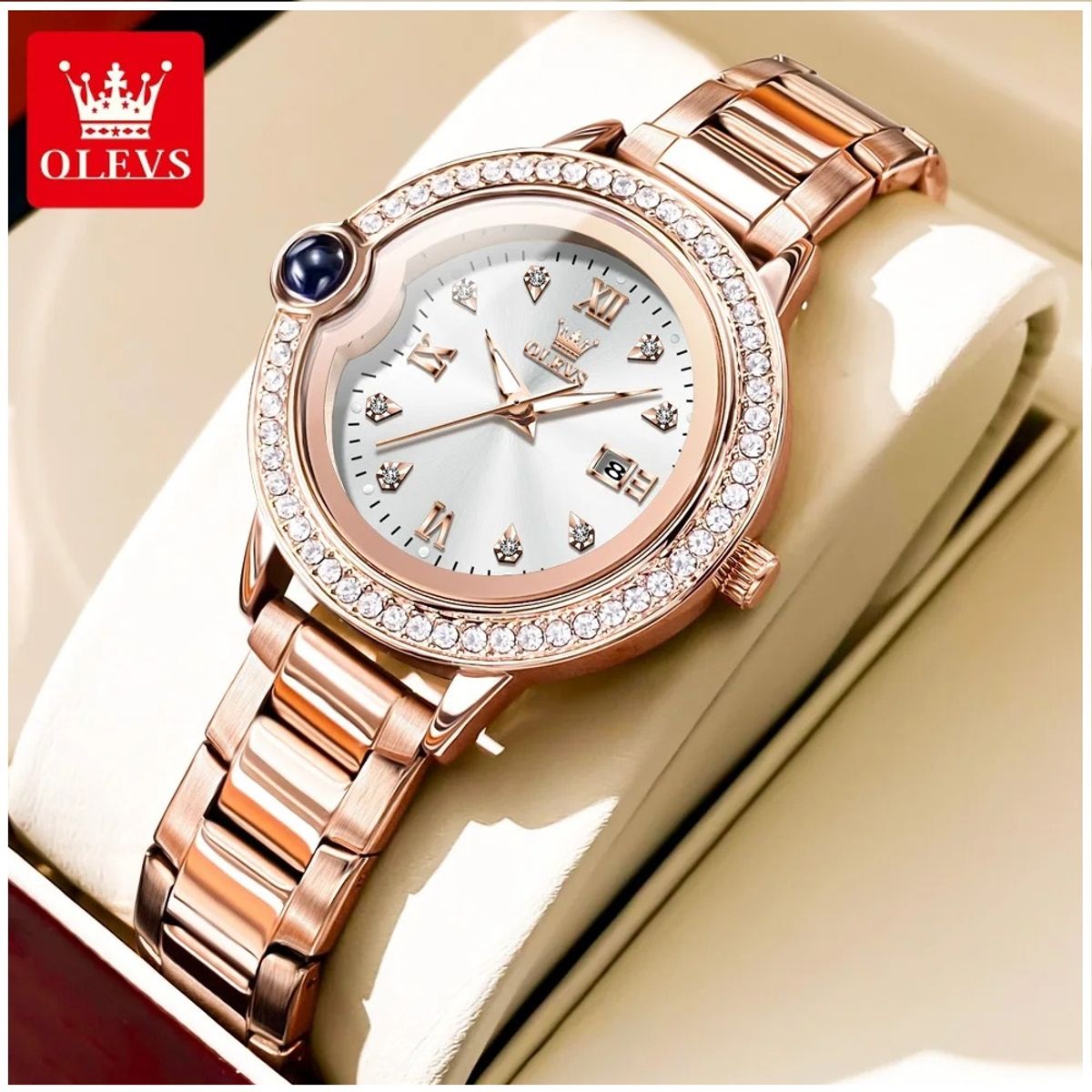 STARTECHOFFICE - Reloj de Pulsera de Lujo para Mujer con Diamantes Resistencia al agua