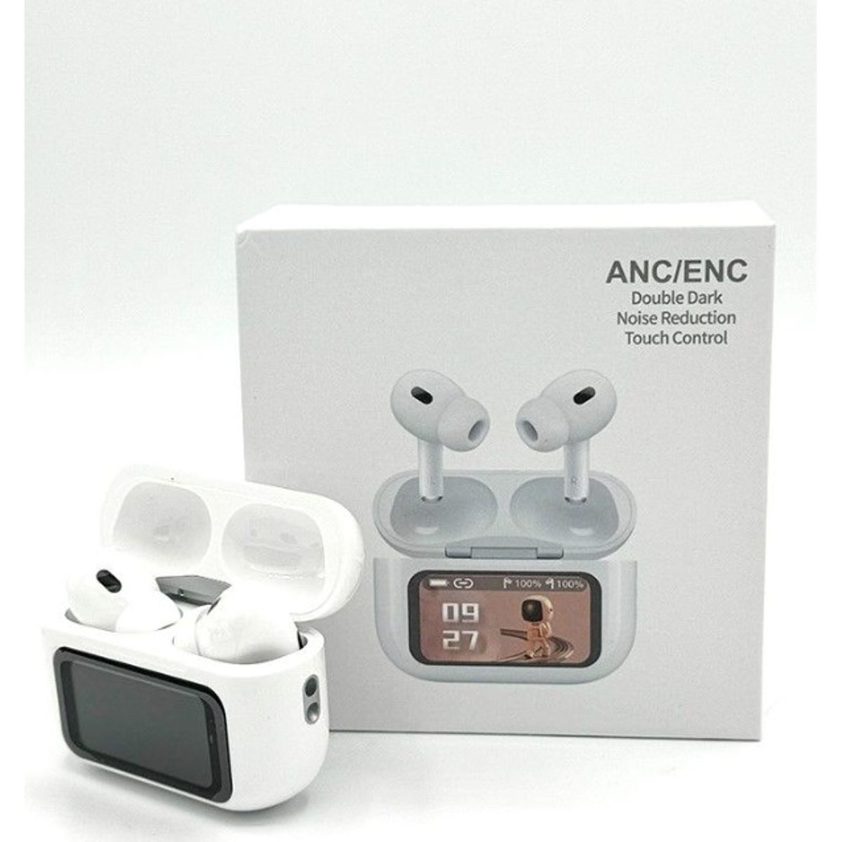 GENERICO - Auriculares inalámbricos Bluetooth ANCENC doble reducción de ruido oscuro y control táctil