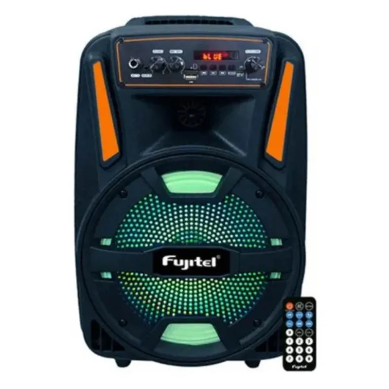 FUJITEL - Parlante Karaoke Portátil Con Microfono Fujitel Bluetooth 8 Pulgadas Bt8l1