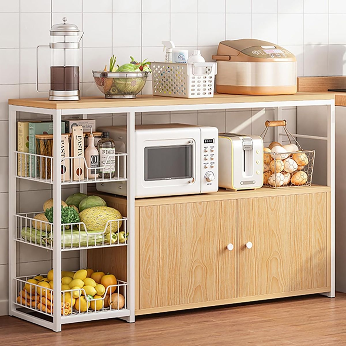 YOMYM - Mueble Organizador Cocina Microondas Despensa Minimalista 100cm