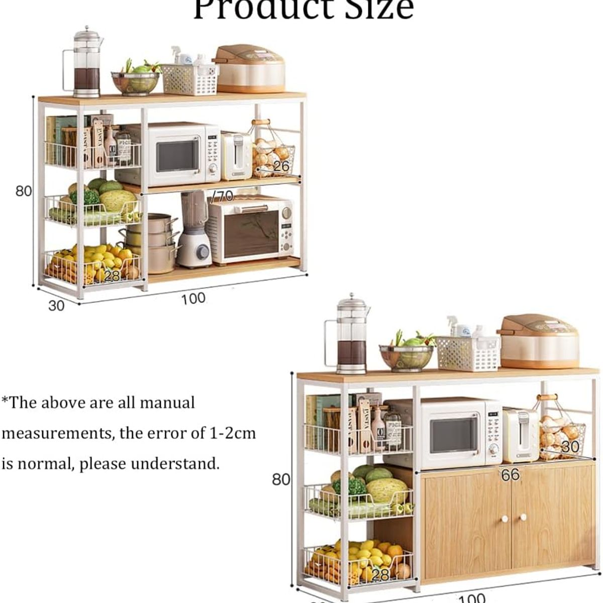 YOMYM - Mueble Organizador Cocina Microondas Despensa Minimalista 100cm
