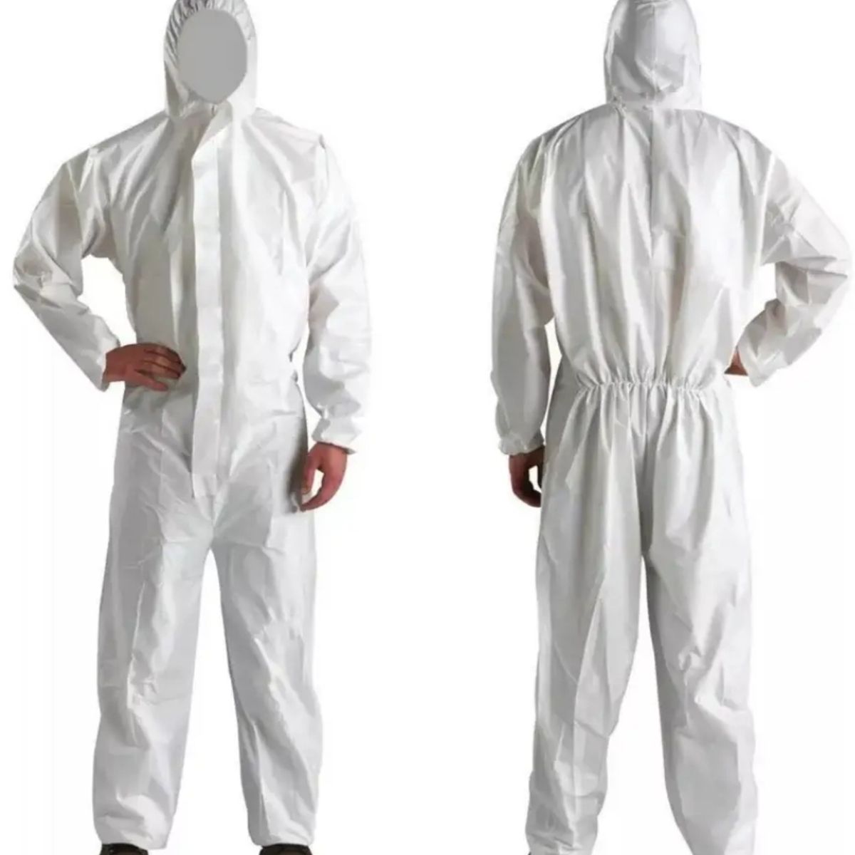 GENERICO - BUZO DESECHABLE 10 UNID COVERALL BLACK WOLF XXL BLANCO