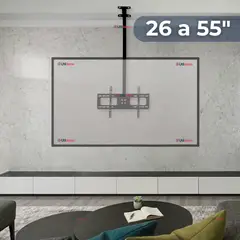 LINE - Soporte TV Techo Pared Ajustable 55Kg 26 a 55 Pulgadas