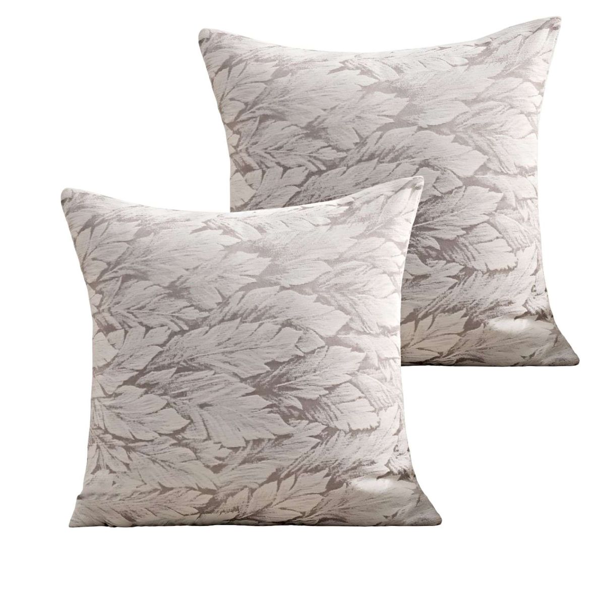 GENERICO - JUEGO DE 2 FUNDAS DE COJINES DISEÑO HOJA 45CM X 45 CM A…