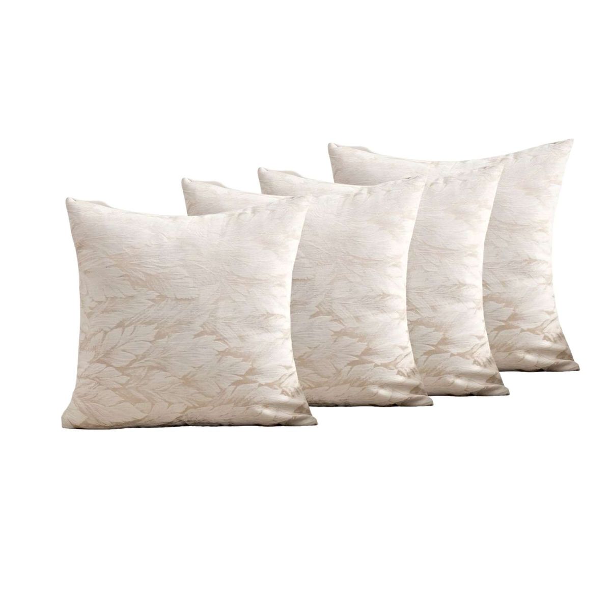 GENERICO - JUEGO DE 4 FUNDAS DE COJINES DISEÑO HOJA 45CM X 45 CM A5