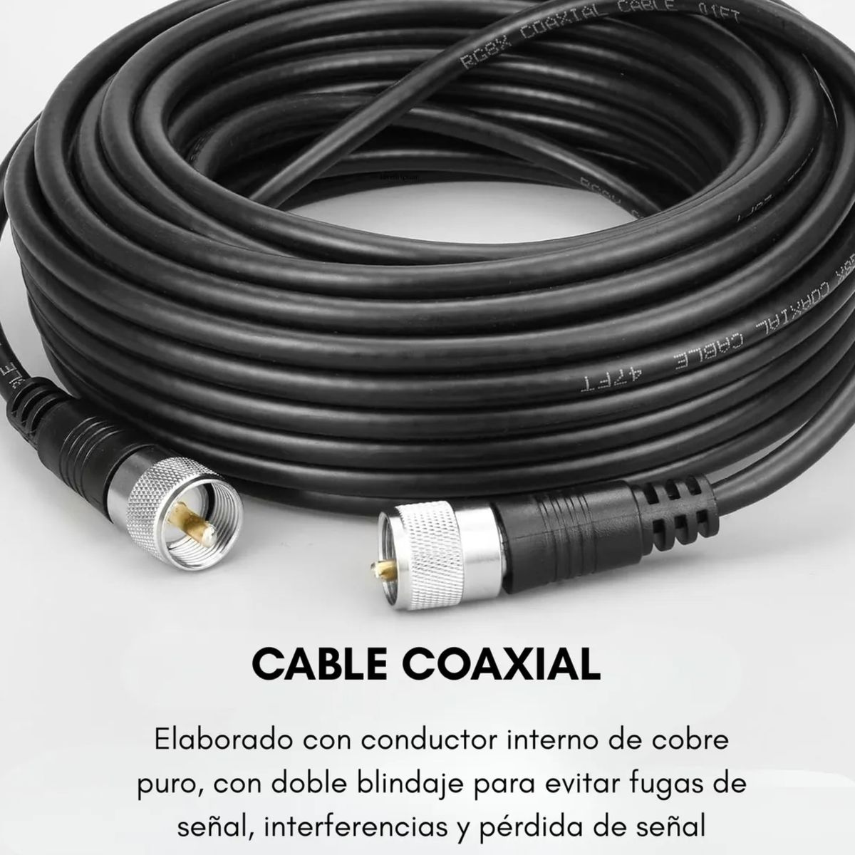 ATURE - Antena De Televisión Digital Para Exteriores Hdtv Cable 15m