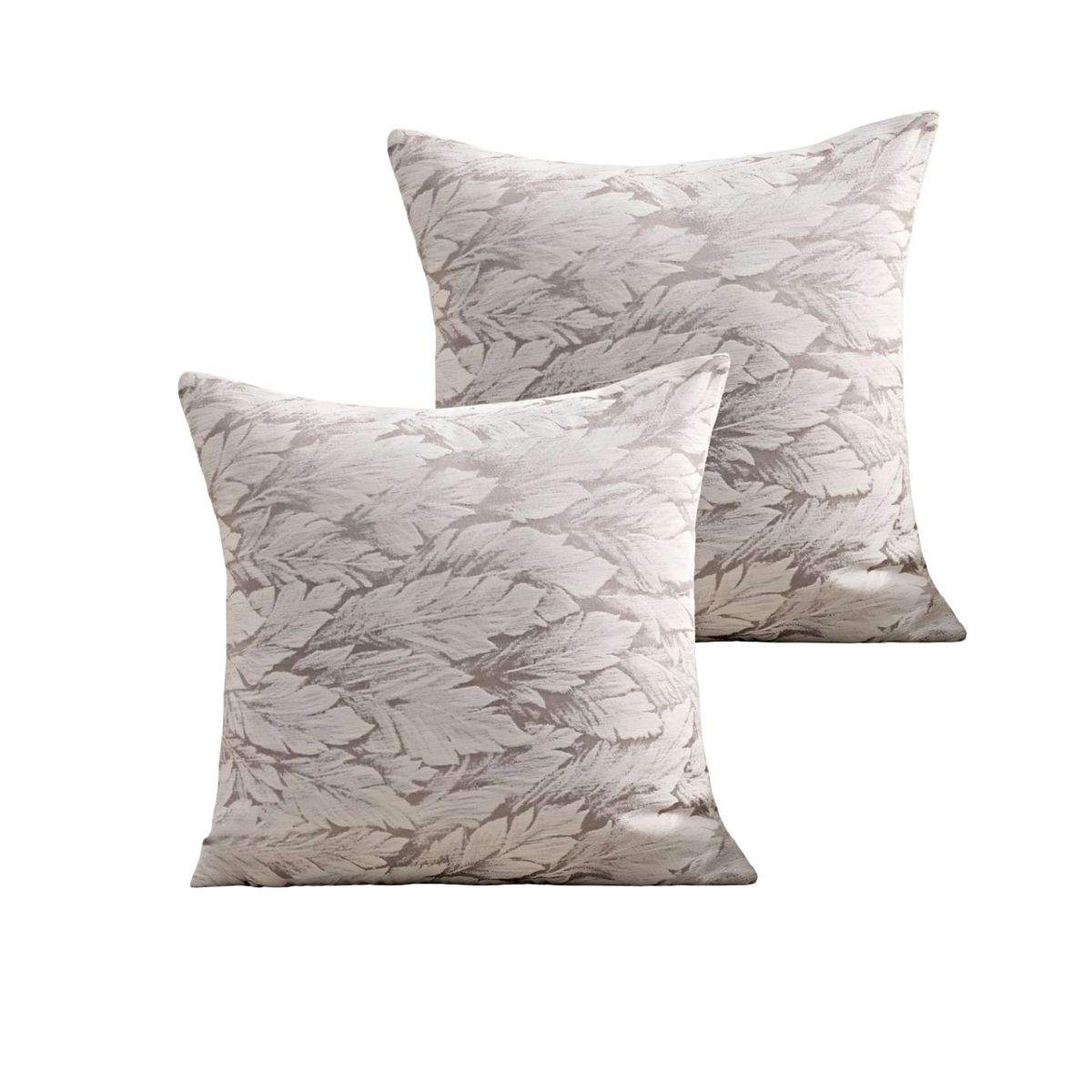 GENERICO - PACK DE 2 FUNDAS DE COJINES DISEÑO HOJA 45CM X 45 CM A