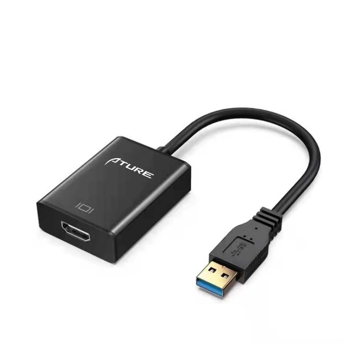 ATURE - Usb 3.0 A Hdmi Hd 1080p 15cm Adaptador Usb A Hdmi Para Pc