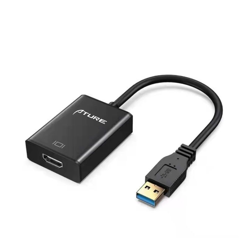 ATURE - Usb 3.0 A Hdmi Hd 1080p 15cm Adaptador Usb A Hdmi Para Pc