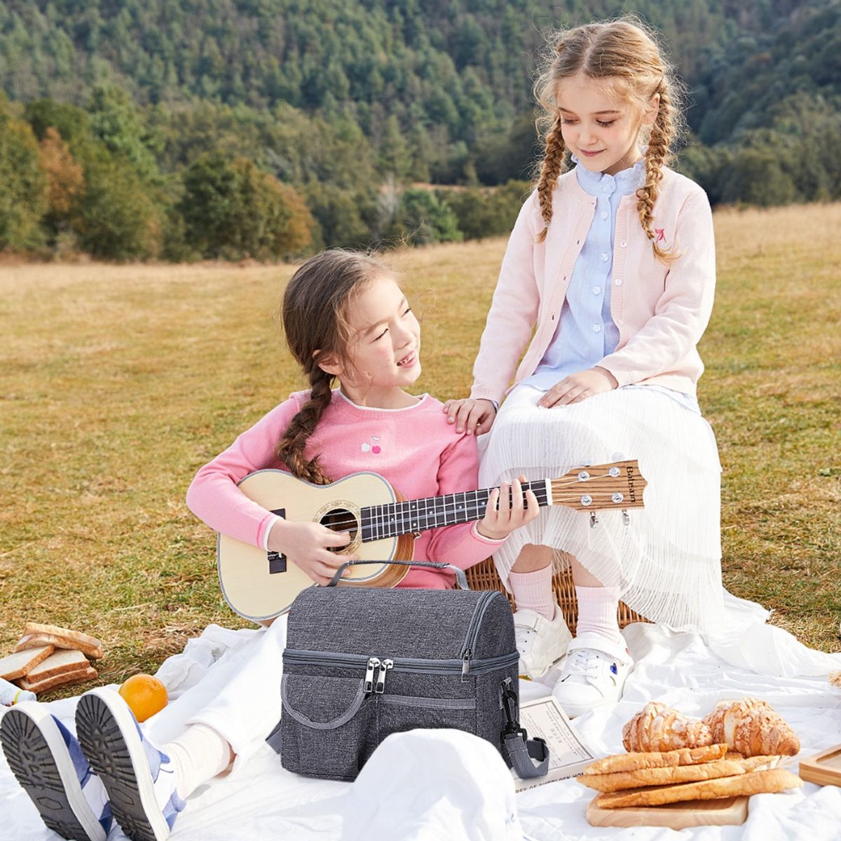 SUPERCENTER - Bolsa Del Almuerzo Loncheras Portátil Y Gran Capacidad Gris