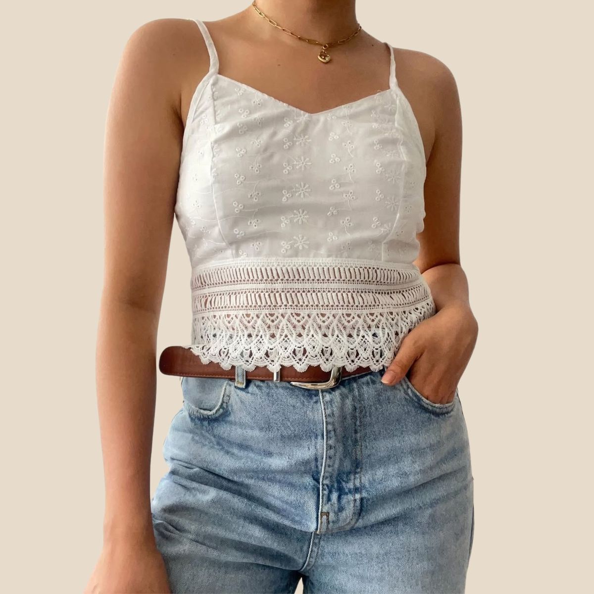 ARRAKASTA - Blusa de broderie S a 2XL