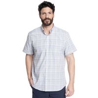 CAMISA HOMBRE MANGA CORTA FANTASÍA CLÁSICA CUELLO SEMI ITALIANO