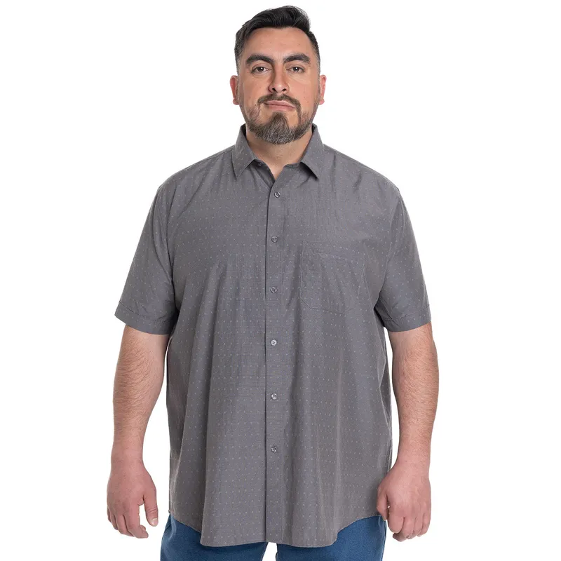 KOTTING - CAMISA HOMBRE MANGA CORTA DOBBY SPORT CUELLO SEMI ITALIANO KOTTING