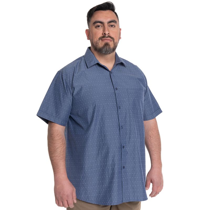 KOTTING - CAMISA HOMBRE MANGA CORTA DOBBY SPORT CUELLO SEMI ITALIANO