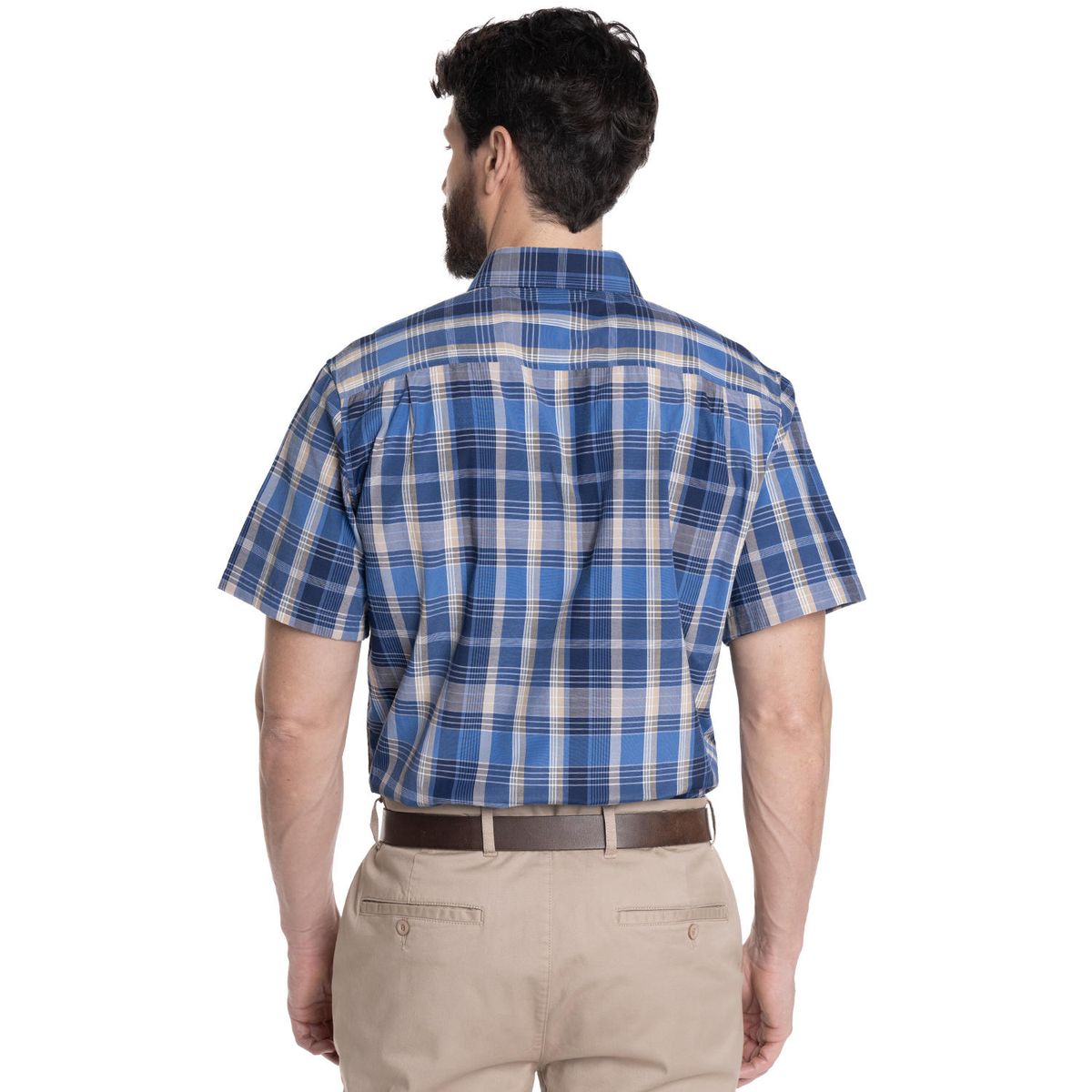 KOTTING - CAMISA HOMBRE MANGA CORTA FANTASÍA CLÁSICA CUELLO SEMI ITALIANO