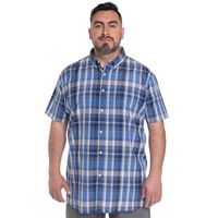 CAMISA HOMBRE MANGA CORTA FANTASÍA CLÁSICA CUELLO SEMI ITALIANO