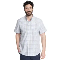 KOTTING - CAMISA HOMBRE MANGA CORTA FANTASÍA CLÁSICA CUELLO SEMI ITALIANO