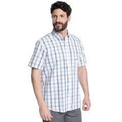 KOTTING - CAMISA HOMBRE MANGA CORTA FANTASÍA CLÁSICA CUELLO SEMI ITALIANO