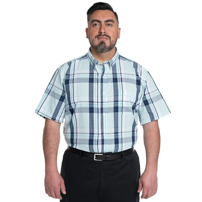 KOTTING - CAMISA HOMBRE MANGA CORTA FANTASÍA PREMIUM CUELLO SEMI ITALIANO