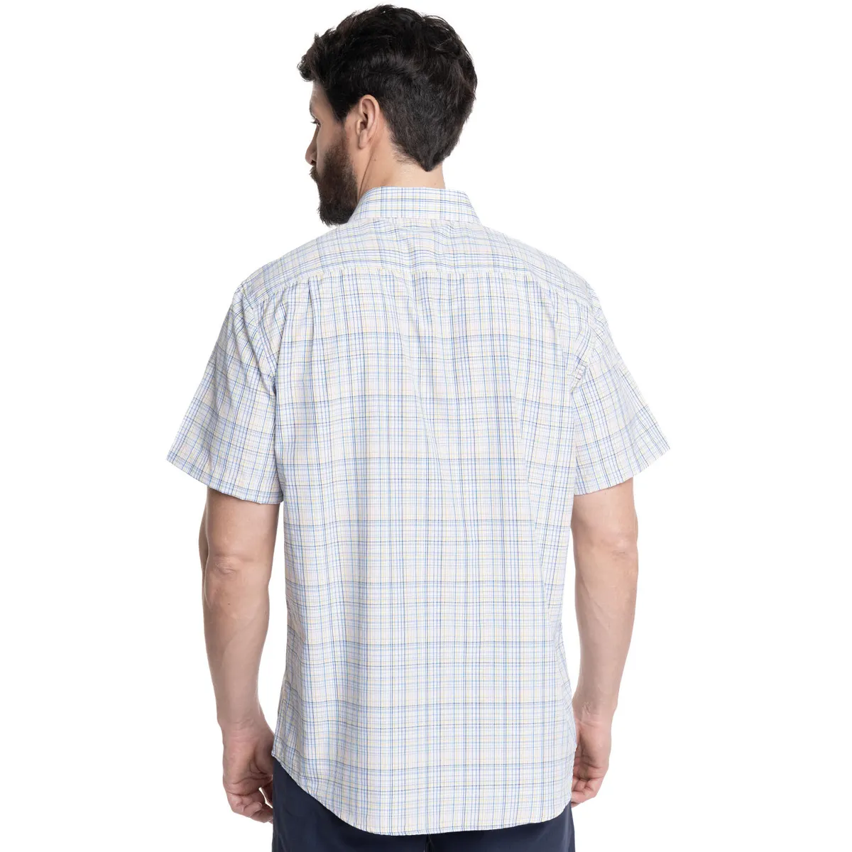 KOTTING - CAMISA HOMBRE MANGA CORTA FANTASÍA CLÁSICA CUELLO SEMI ITALIANO