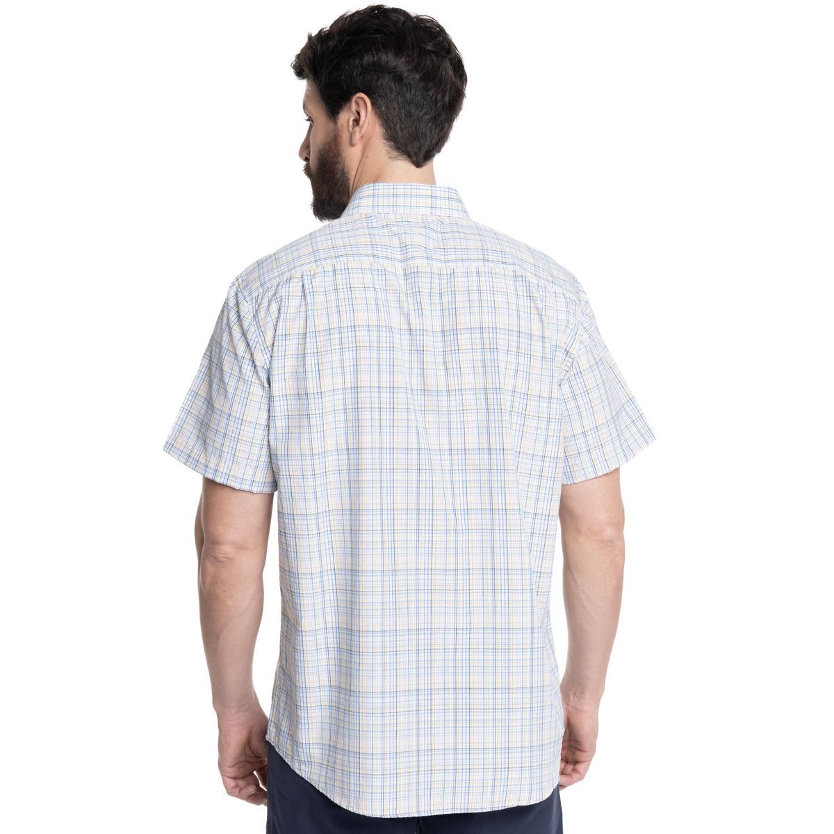 KOTTING - CAMISA HOMBRE MANGA CORTA FANTASÍA CLÁSICA CUELLO SEMI ITALIANO