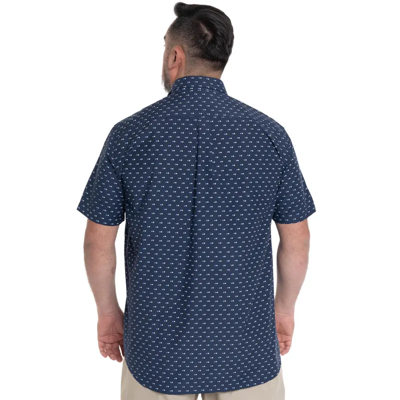 KOTTING - CAMISA HOMBRE MANGA CORTA FANTASÍA ESTAMPADA CUELLO SEMI ITALIANO KOTTING