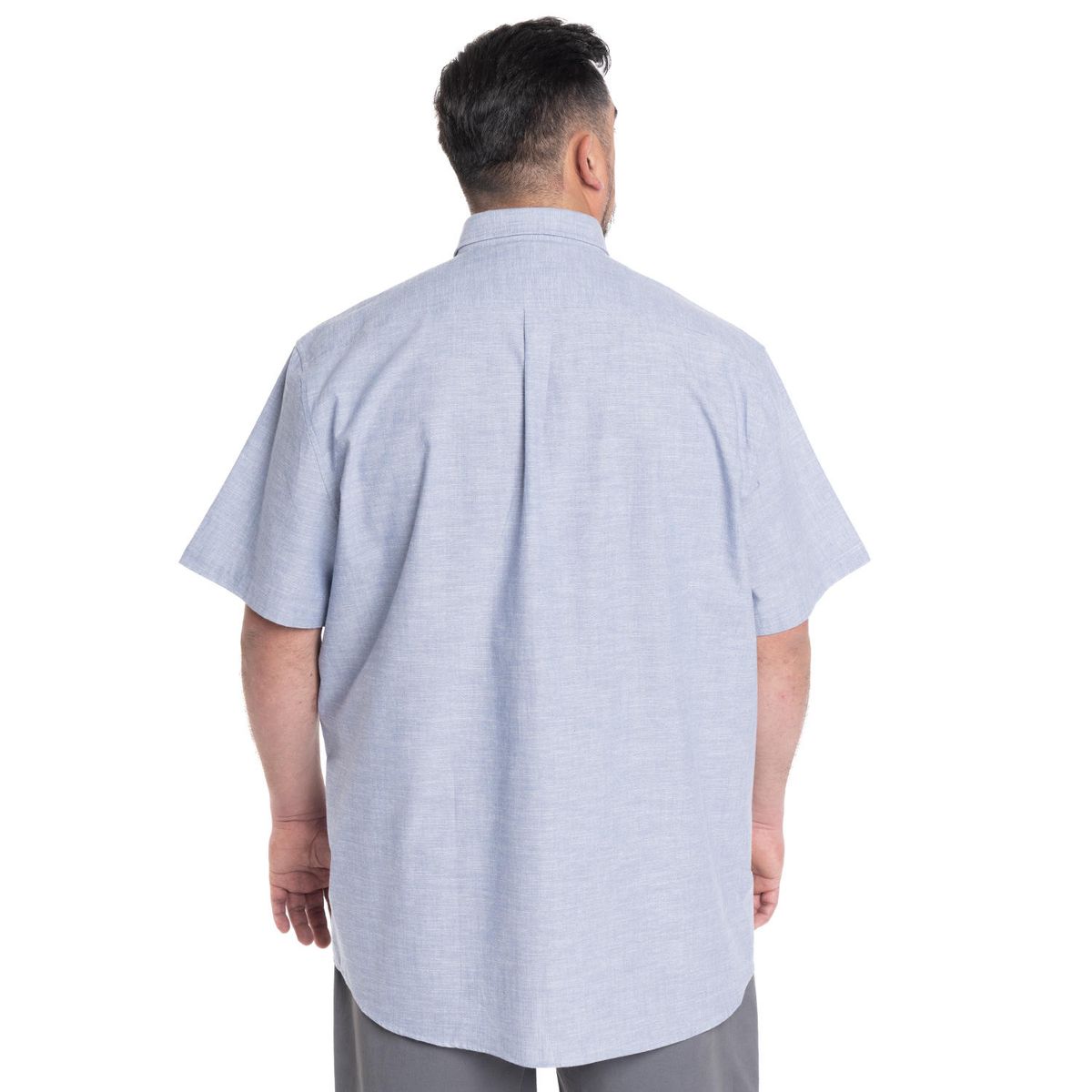 KOTTING - CAMISA HOMBRE MANGA CORTA SLUB LOOK LINO CUELLO SEMI ITALIANO