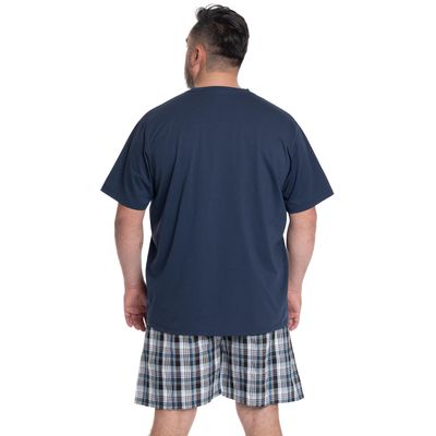 Imagen 2 del producto PIJAMA HOMBRE RELAX DÚO POLERA JERSEY BERMUDA CUADROS