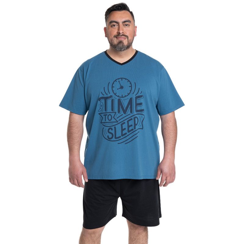 KOTTING - PIJAMA HOMBRE RELAX TOTAL POLERA Y BERMUDA JERSEY KOTTING