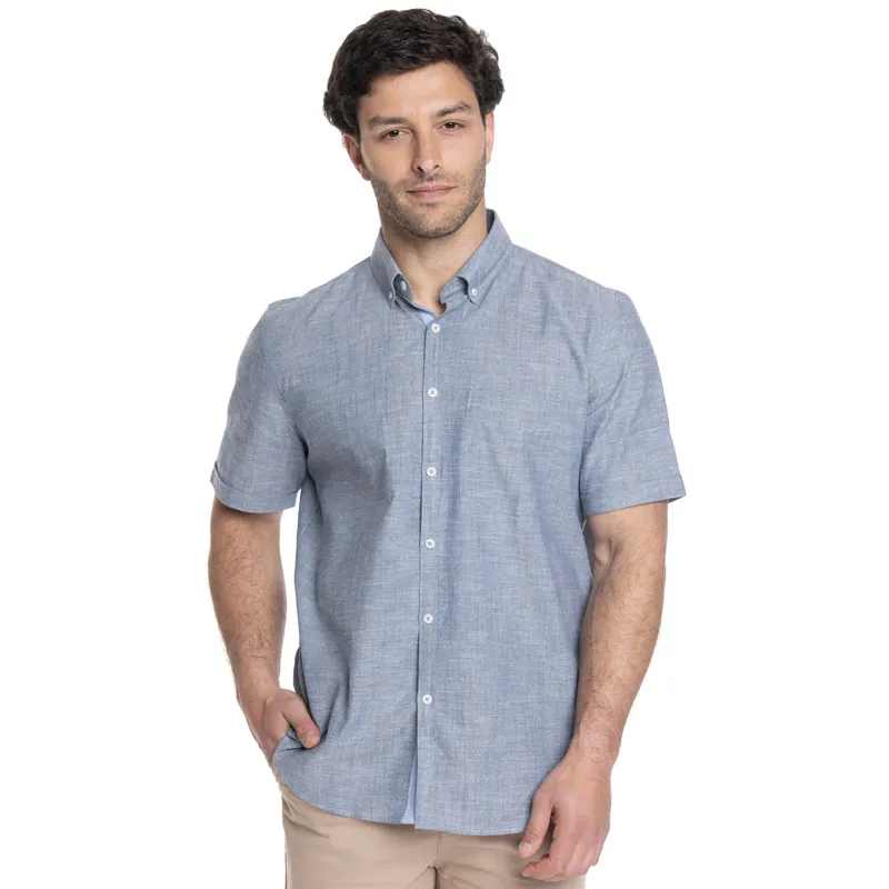 TRUVAL - CAMISA HOMBRE MANGA CORTA SLUB SPORT TRUVAL