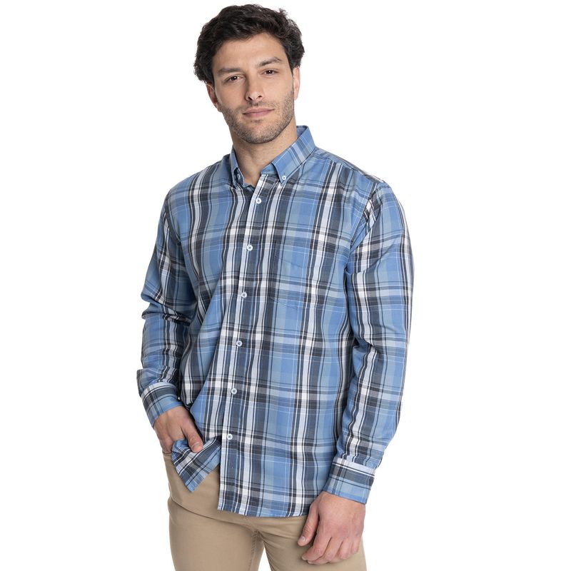 TRUVAL - CAMISA HOMBRE MANGA LARGA TREVIRA CUADROS TRUVAL