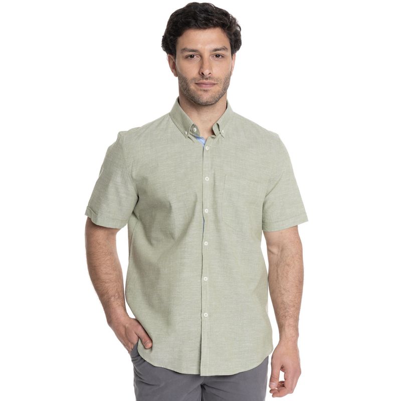 TRUVAL - CAMISA HOMBRE MANGA CORTA SLUB SPORT TRUVAL