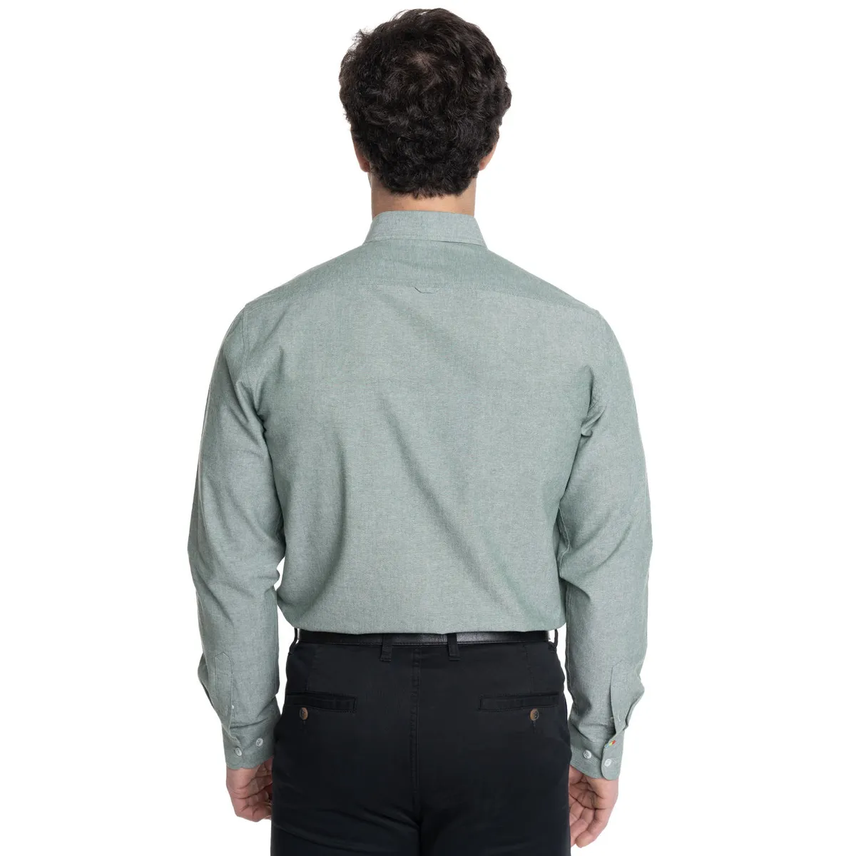TRUVAL - CAMISA HOMBRE MANGA LARGA CUELLO SEMI ITALIANO CHAMBRAY TRUVAL