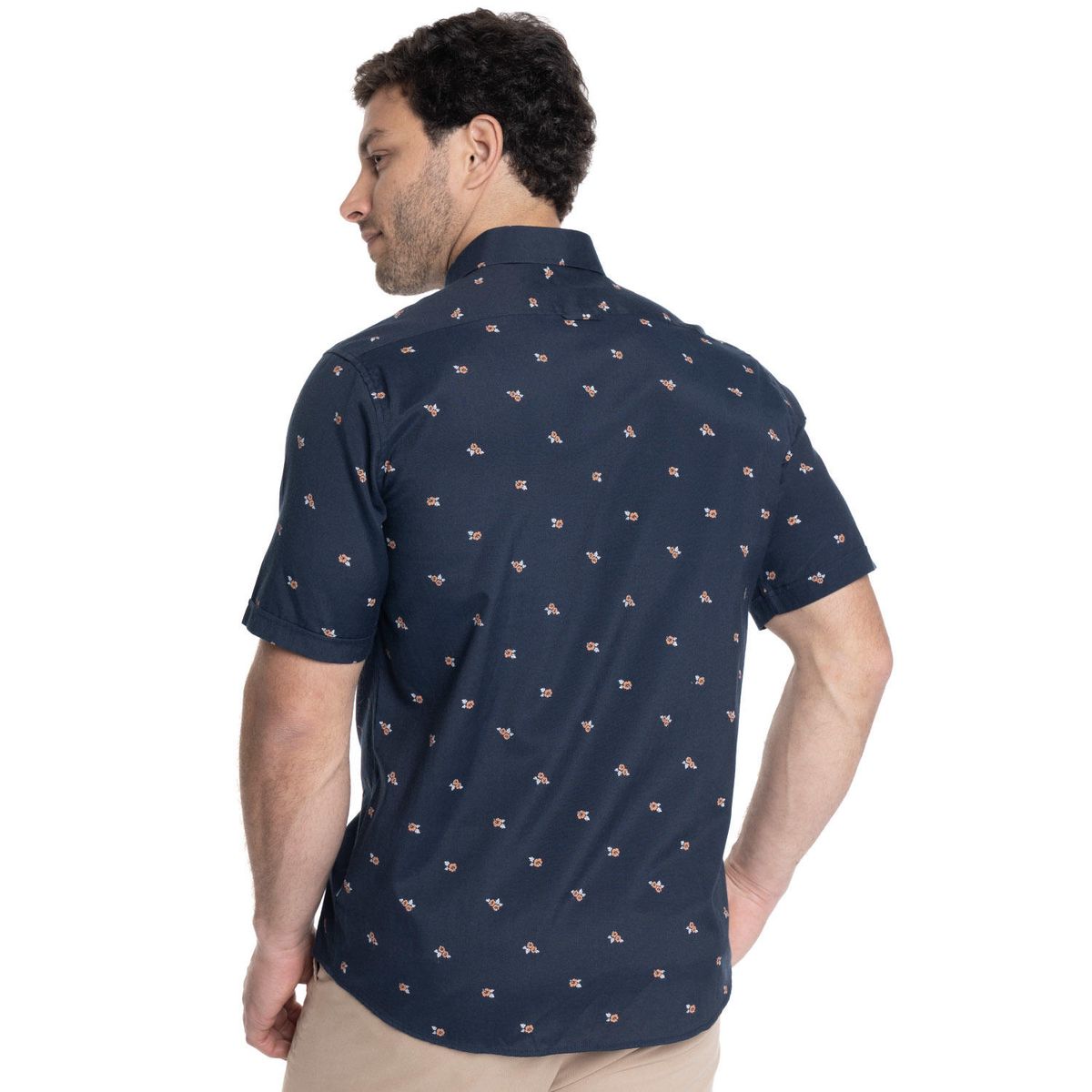 TRUVAL - CAMISA HOMBRE MANGA CORTA ESTAMPADA OXFORD TRUVAL