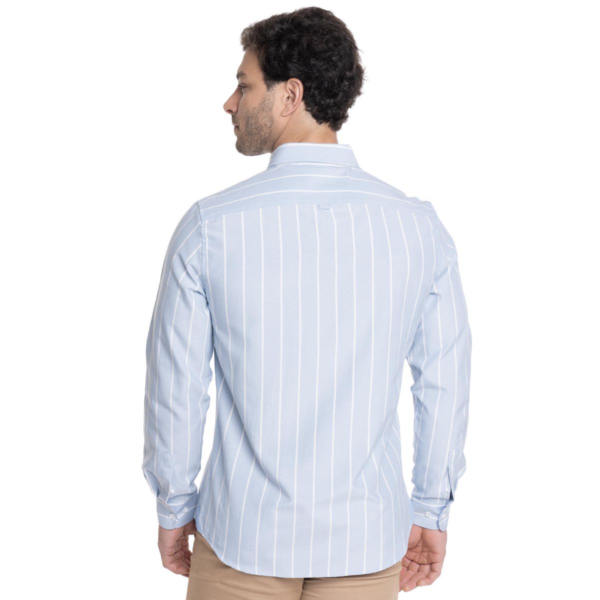 TRUVAL - CAMISA HOMBRE MANGA LARGA OXFORD LISTADA TRUVAL
