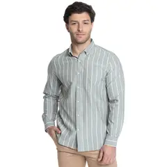 TRUVAL - CAMISA HOMBRE MANGA LARGA OXFORD LISTADA