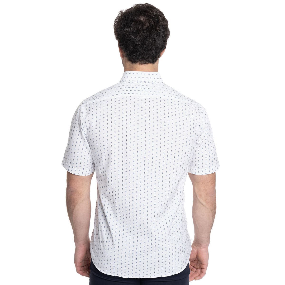 TRUVAL - CAMISA HOMBRE MANGA CORTA ESTAMPADA OXFORD TRUVAL
