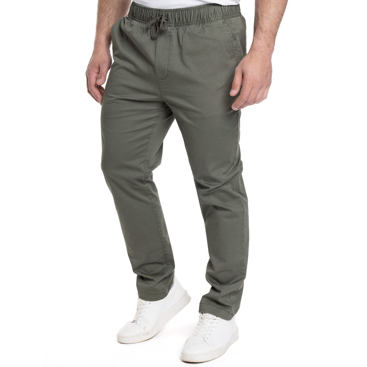 TRUVAL - PANTALÓN HOMBRE JOGGER FRENTE PLANO PRETINA ELASTICADA - TRUVAL