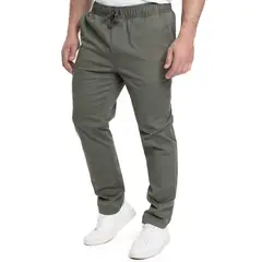TRUVAL - PANTALÓN HOMBRE JOGGER FRENTE PLANO PRETINA ELASTICADA -