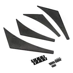 GENERICO - Juego De 4 Aletas De Parachoques Delantero Fibra De Carbono