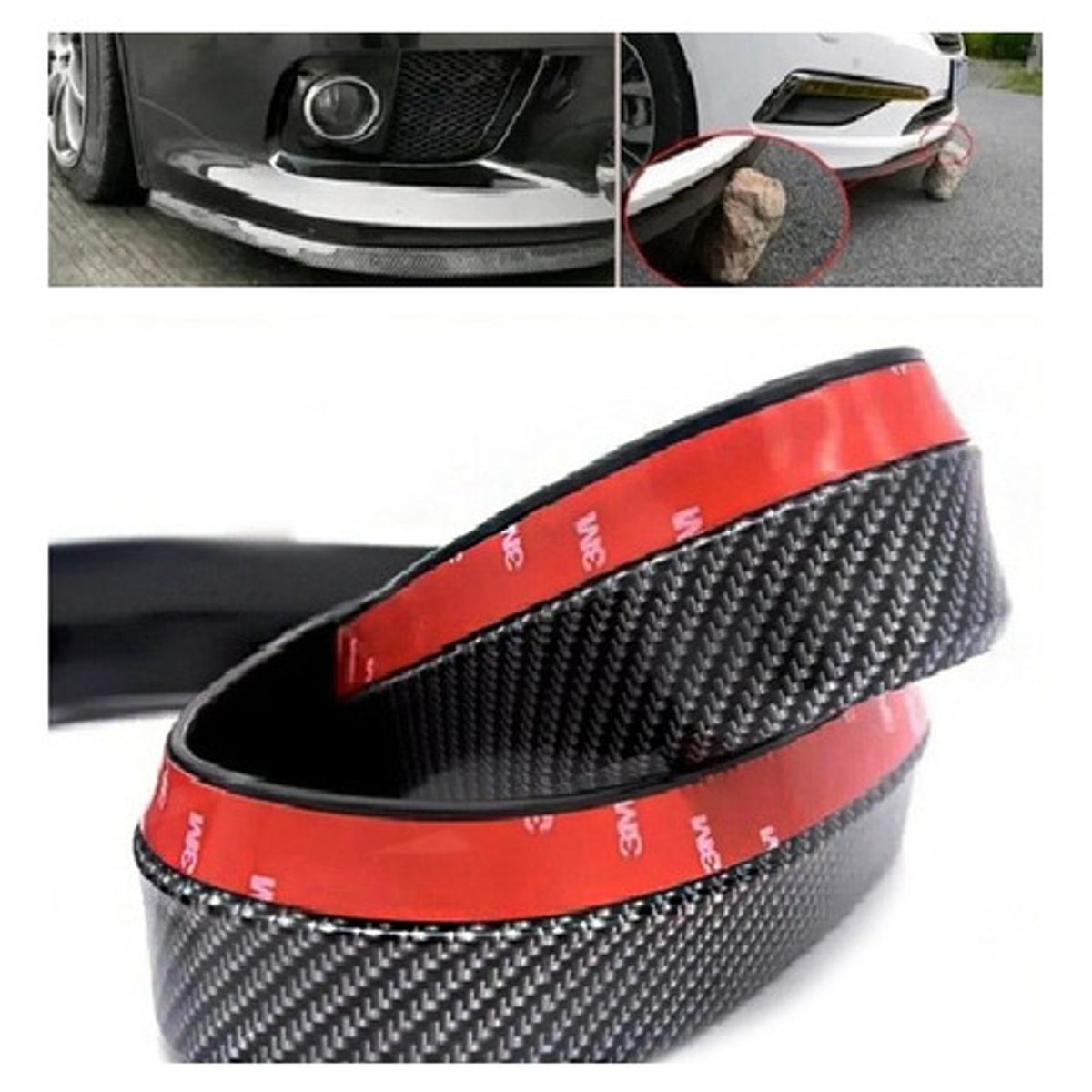 GENERICO - Alerón Lip Spoiler Delantero Fibra De Carbono Auto