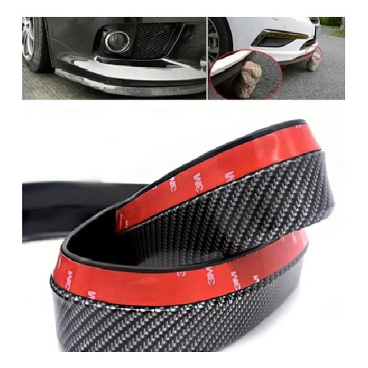 GENERICO - Alerón Lip Spoiler Delantero Fibra De Carbono Auto