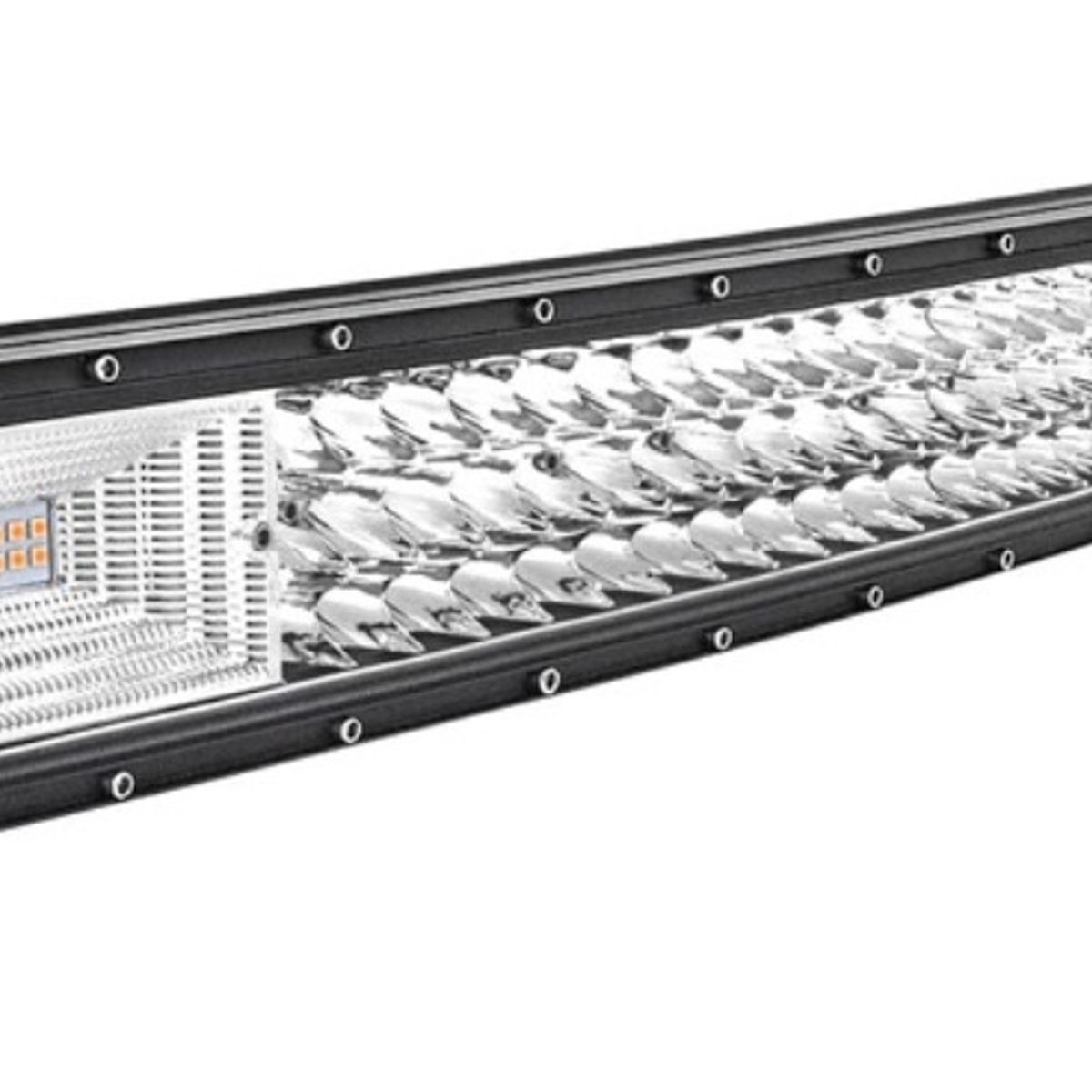 GENERICO - Barra 132 Led 396w Curva Blanco+ama+destell - Envio Gratis