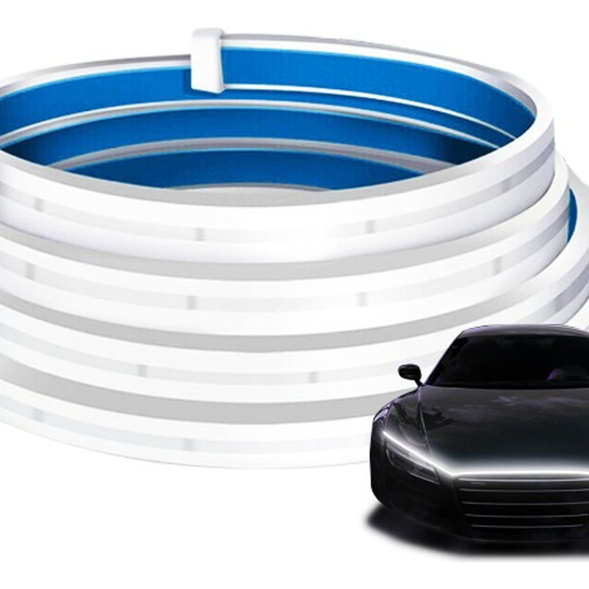 GENERICO - Tira Luz Led 150cm Capot Adhesiva Blanca 12v Auto Camioneta