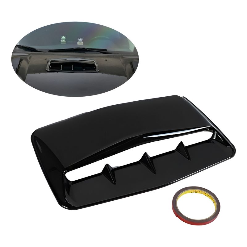 GENERICO - Toma De Aire Para Capot Auto Tuning Universal Negro Grande