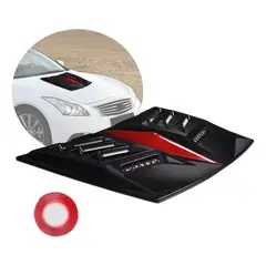 GENERICO - Toma De Aire Capot Auto Tuning Universal Negro Brillo+rojo